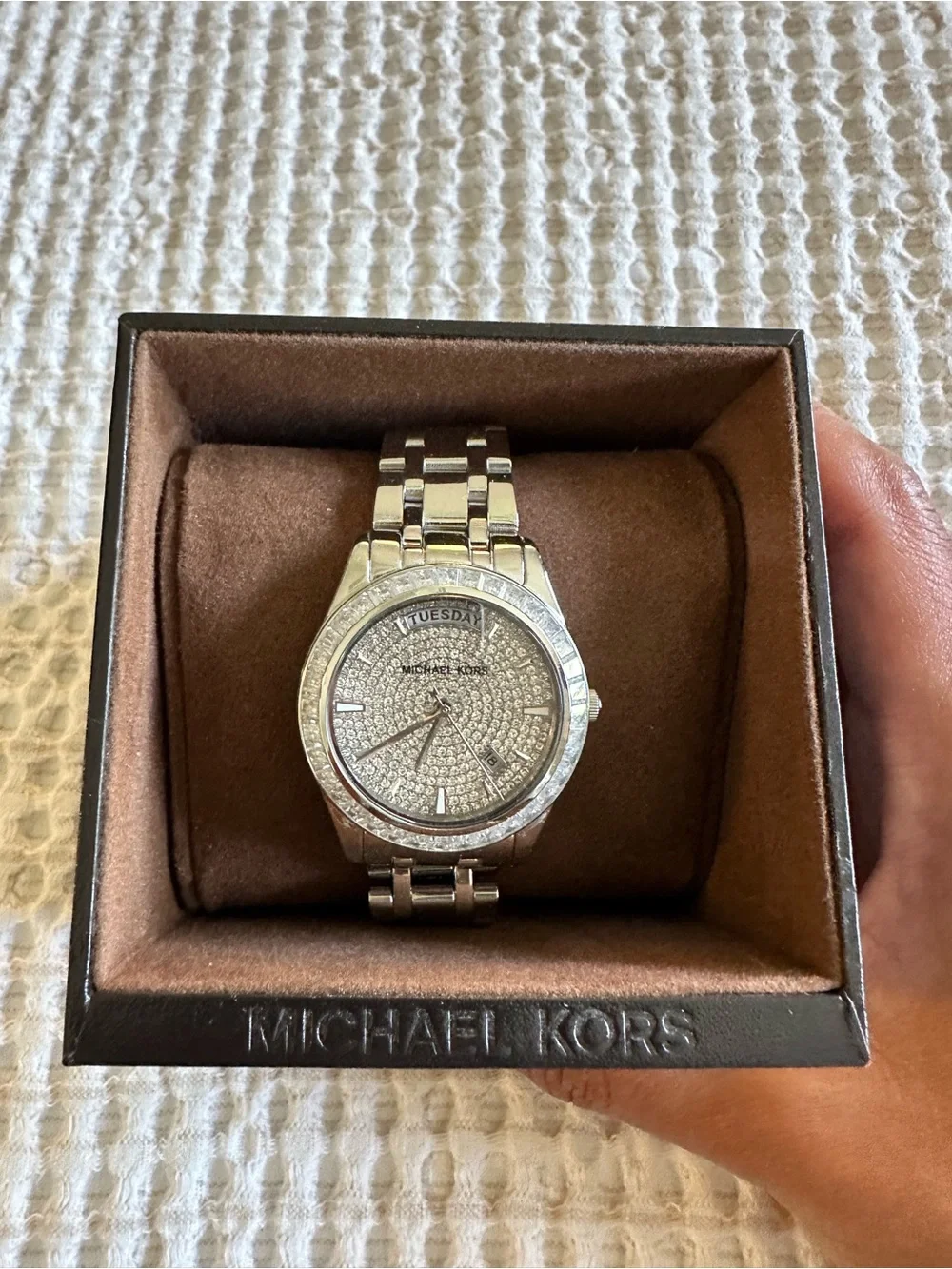 Michael Kors Silver Crystal Pave Women’s Watch